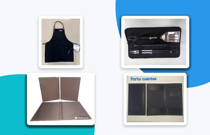 Delantal y estuche para kit parrillero