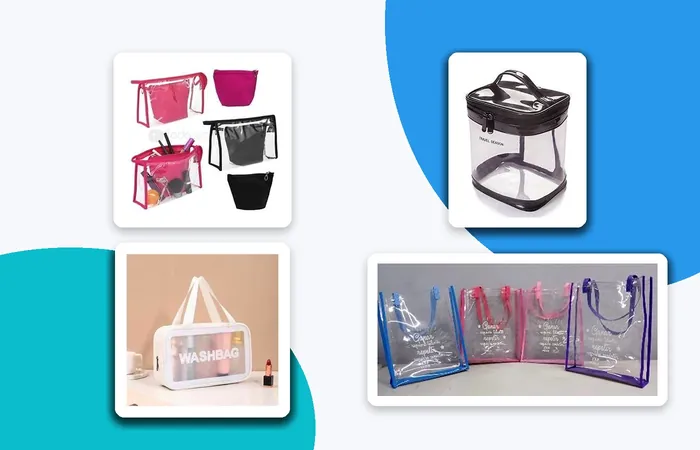 Estuches plásticos transparentes en varios diseños