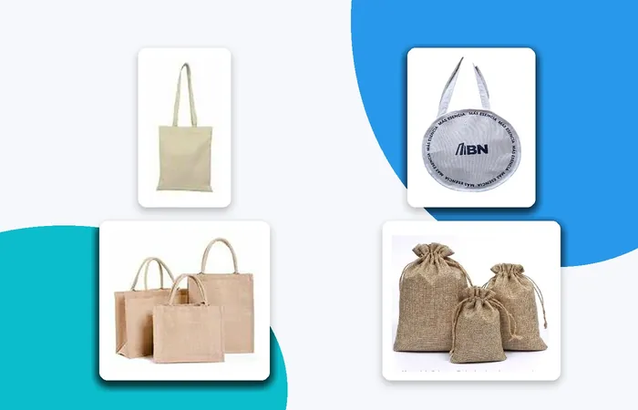 Bolsos y bolsas de manta y yute